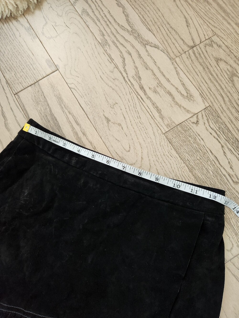 BLANK NYC leather mini skirt with flinge Size 24 - Picture 7 of 8